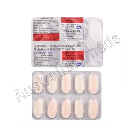 Glycomet-GP 1 Forte (Metformin/Glimepiride) Product Imgage