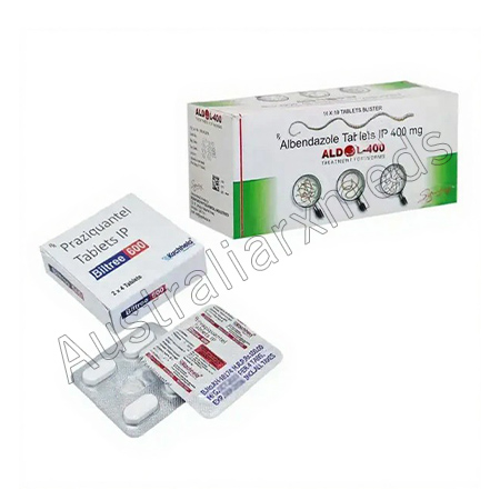 Buy Albendazole and Praziquantel Tablet Online Australia Product Imgage