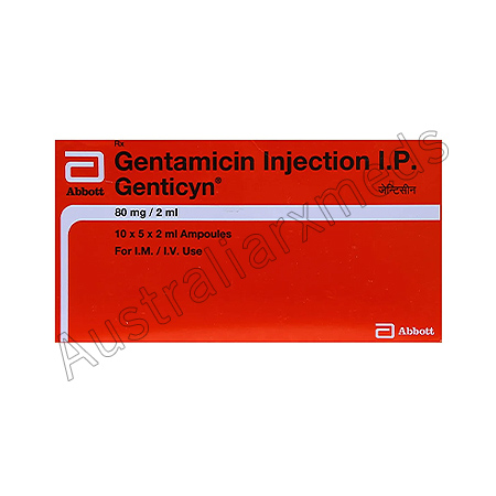 Genticyn 80 Mg Injection (Gentamicin) Product Imgage