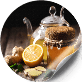 Hot Water Infused With Honey And Lemon Juice
