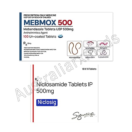 Mebendazole and Niclosamide Tablets Product Imgage Mebendazole and Niclosamide Tablets Product Imgage