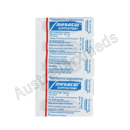 Mesalamine 500 mg Suppository Australia Product Imgage