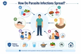 how do parasite infections spread