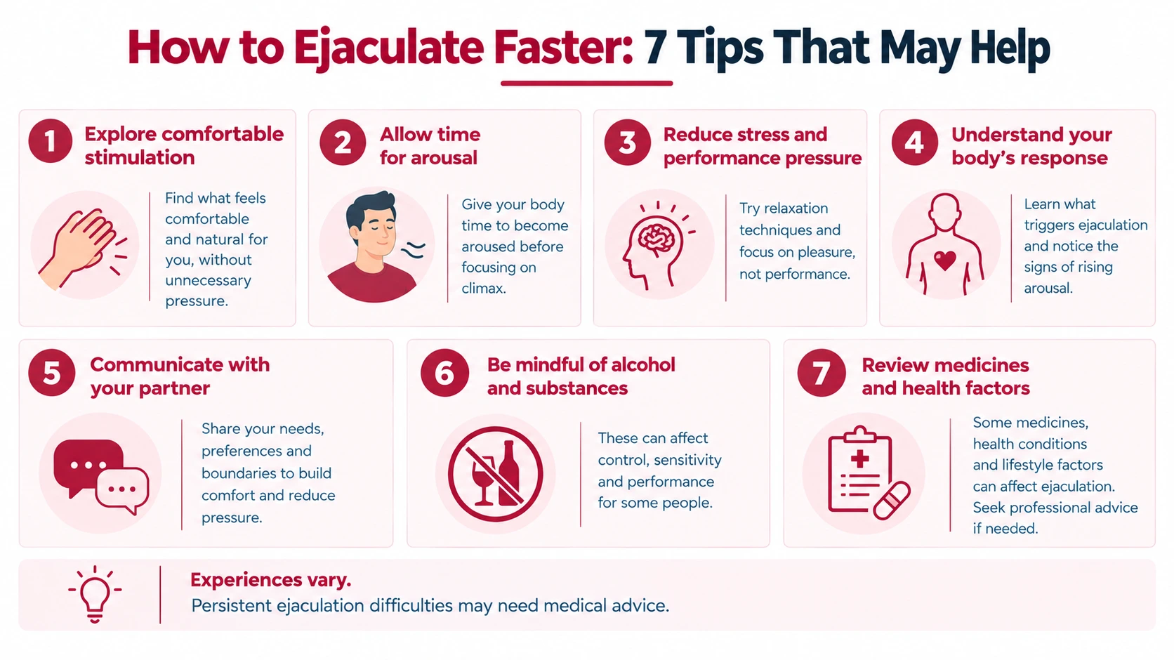 Seven Tips for Faster Ejaculation